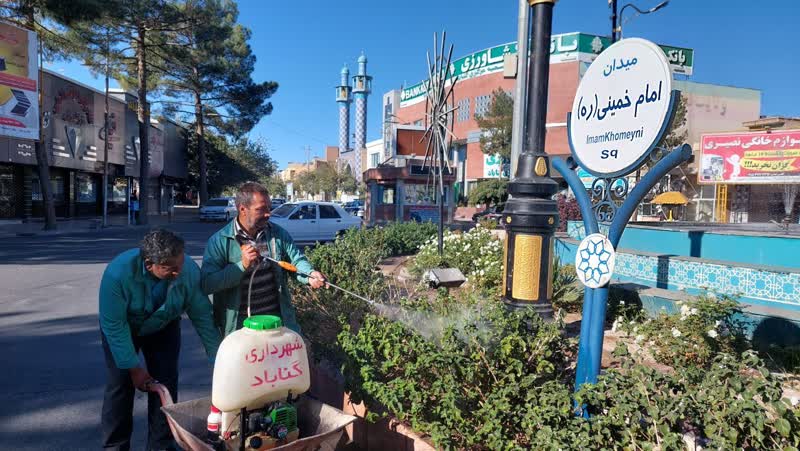 عملیات سم پاشی فضای سبز سطح شهر 
