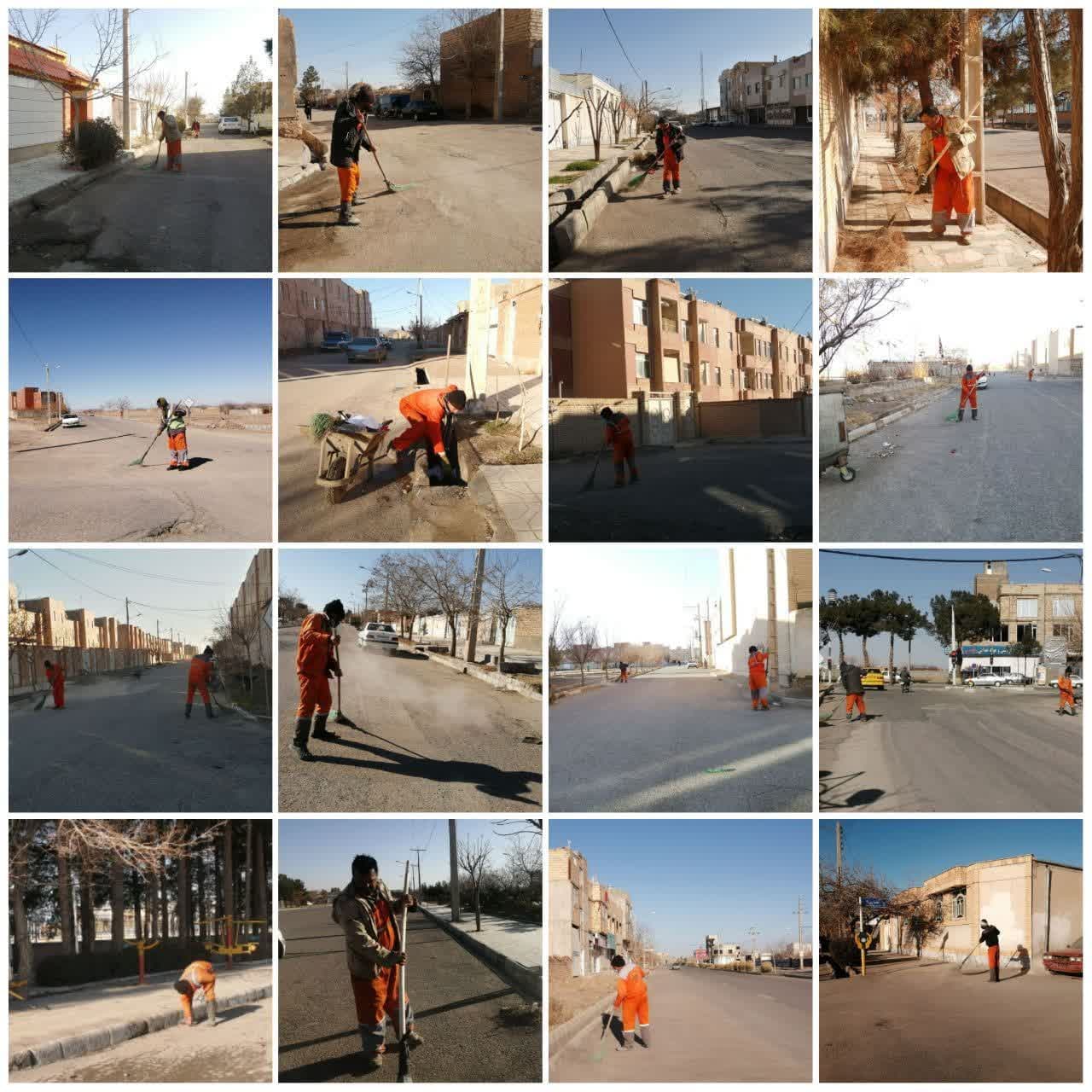 بخشی از اقدامات پاکبانان خدوم شهرمان گناباد در هفته اخیر
