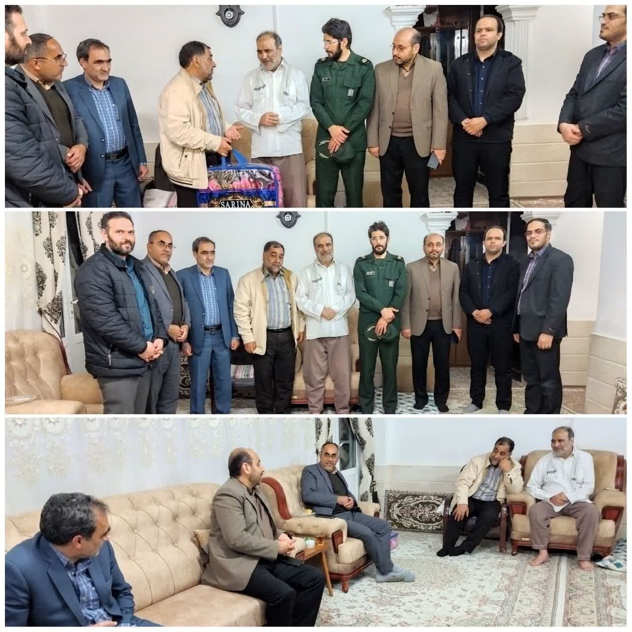 دیدار و سرکشی از جانباز ۷۵ درصدی جنگ تحمیلی