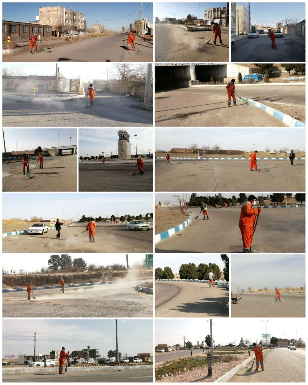 خانه تکانی شهر در استقبال از بهار 