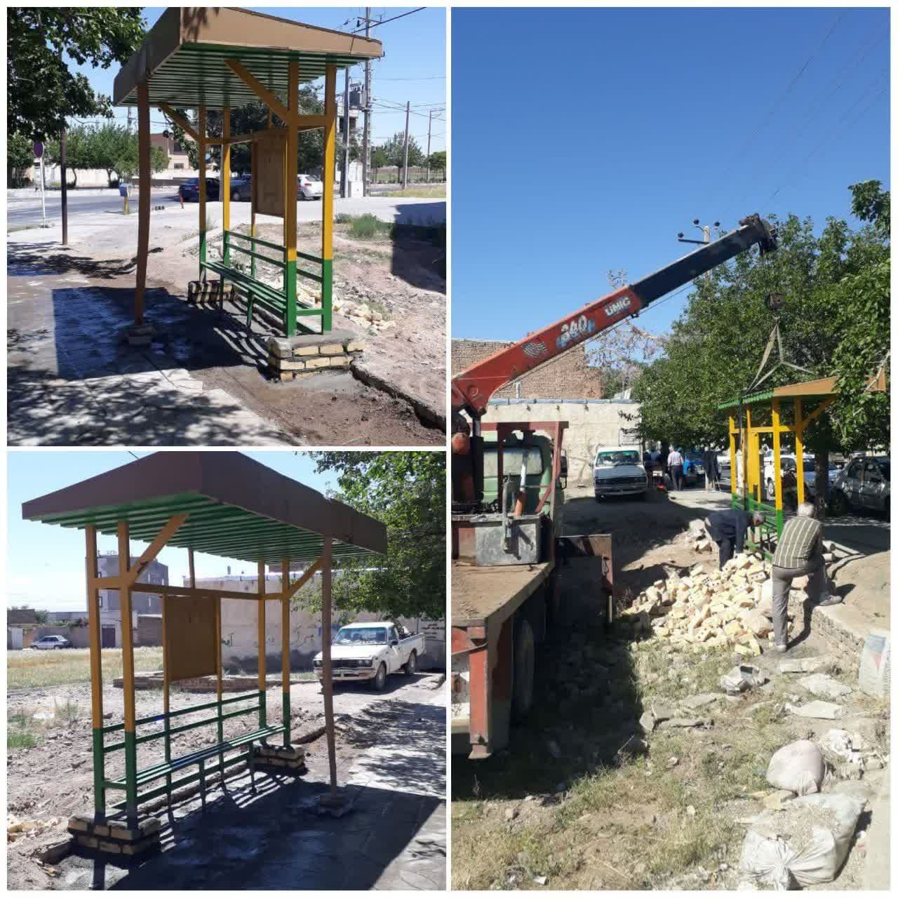  نصب ایستگاه مسافر در ابتدای بلوار پرستار