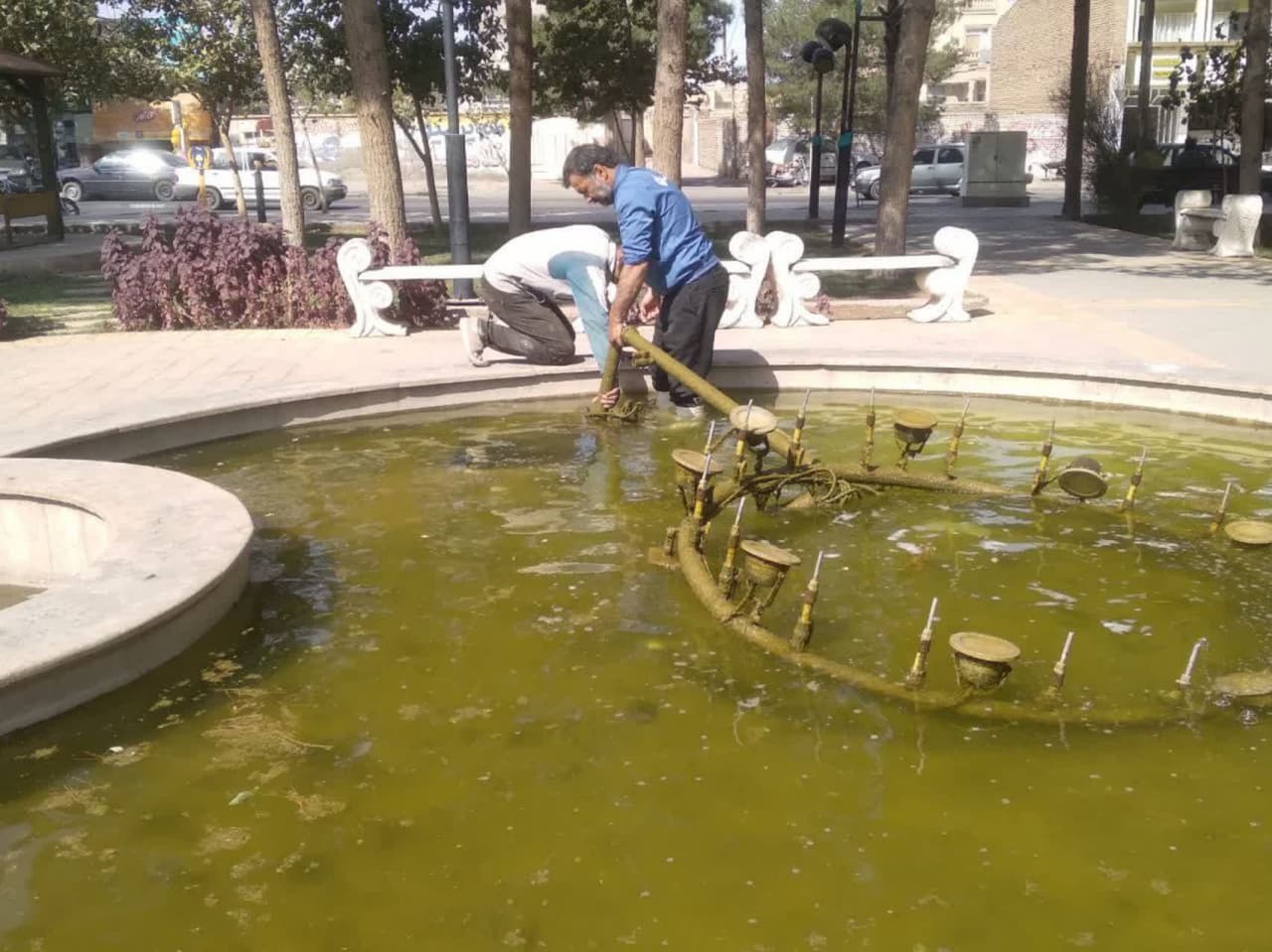سرویس کاری آبنمای پارک جانباز 