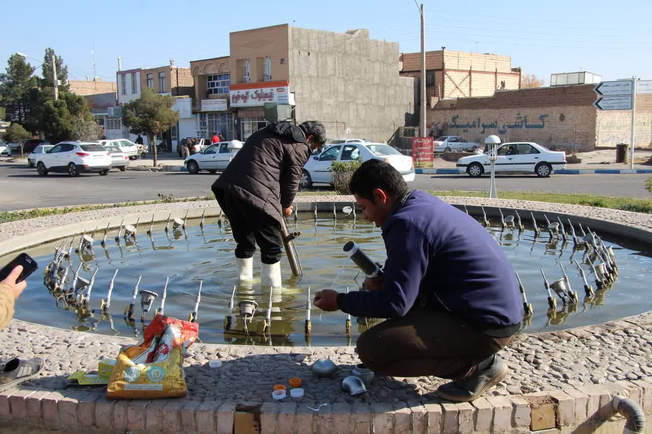   رفع نقص آبنمای میدان گل