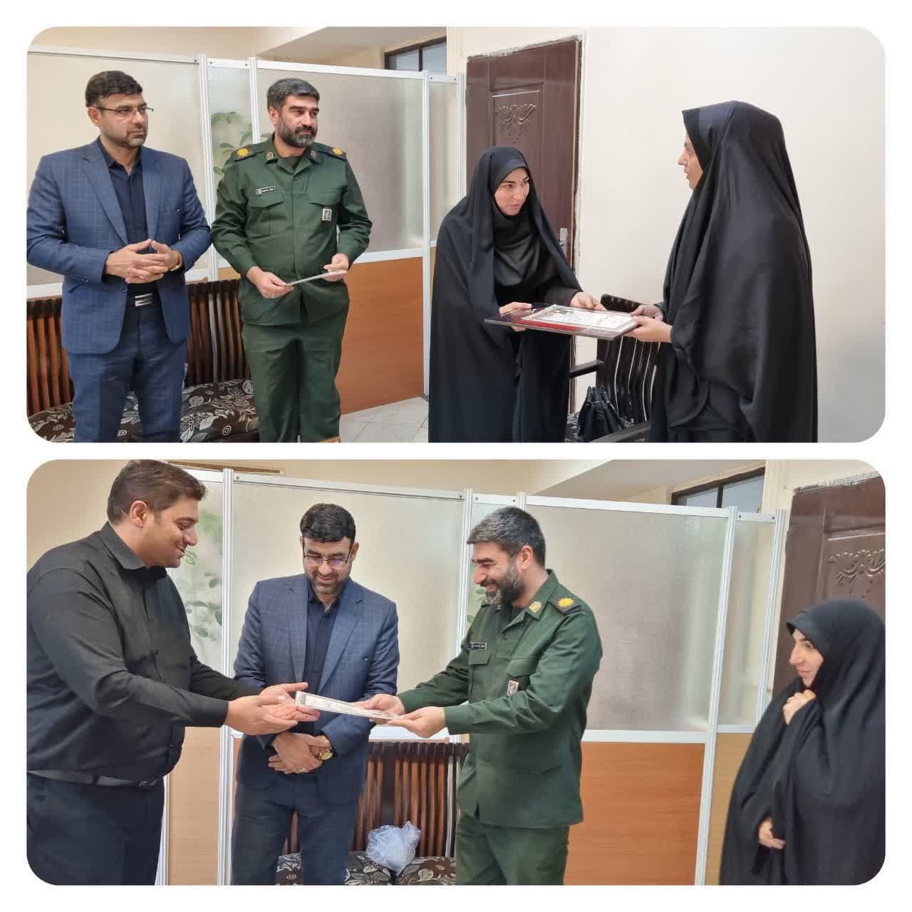 تقدیر فرمانده بسیج دانش آموزی شهرستان از  شهرداری گناباد