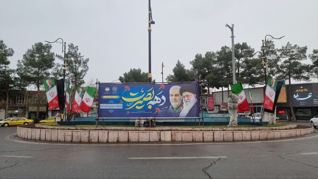 فضاسازی سطح شهر گناباد به مناسبت سالروز شهادت سردار دلها شهید حاج قاسم سلیمانی 