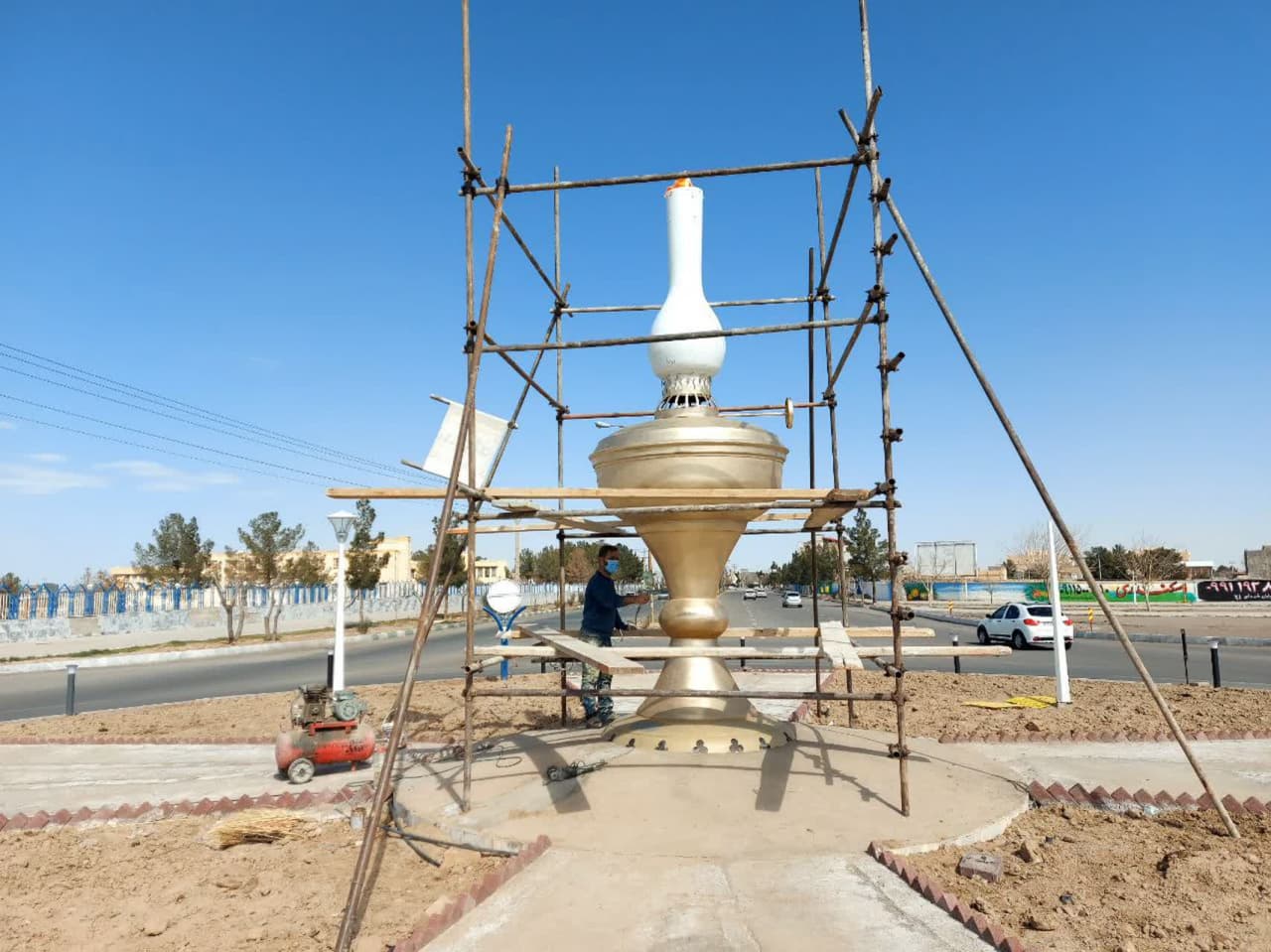 رنگ آمیزی المان میدان علوم