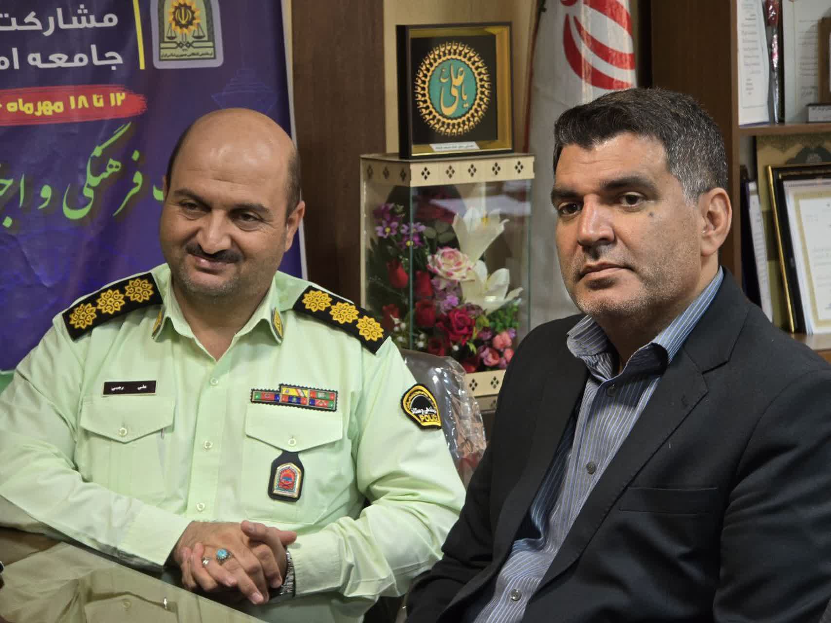 حمایت کامل نیروی انتظامی از برنامه های شهرداری گناباد 